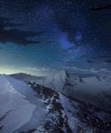  108 highres mountain night night_sky scenery sky snow star_(sky) 