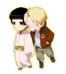  2boys america_(hetalia) axis_powers_hetalia black_eyes black_hair blonde_hair blue_eyes japan_(hetalia) 