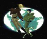  2boys america_(hetalia) axis_powers_hetalia black_hair blonde_hair japan_(hetalia) 