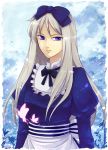  bad_id belarus_(hetalia) blue_eyes bow butterfly dress hair_bow highres izru long_hair silver_hair 