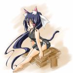  animal_ears artist_request book cat_ears cat_tail china_dress chinese_clothes feet hands legs long_hair original panties red_eyes ribbon sitting solo tail underwear very_long_hair white_panties 