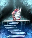  closed_eyes fairy_wings highres no_humans pokemon pokemon_(creature) pokemon_(game) pokemon_xy ribbon ryuma210 sitting solo stairs sylveon tagme wings 