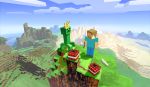  creeper dynamite grass landscape minecraft mountain scenery steve? technoheart 