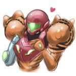  arm_cannon heart jcdr metroid power_suit samus_aran visor_(armor) weapon 