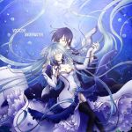  blue_haired_characters bubbles couple kaito miku miku_x_kaito underwater vocaloid 