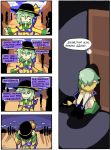  4koma blush_stickers comic depressed finnish green_eyes green_hair hat komeiji_koishi setz smile touhou translated trembling 