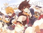  blonde_hair blue_eyes brown_hair copyright_name disney donald_duck kingdom_hearts kingdom_hearts_358/2_days male roxas smile sora_(kingdom_hearts) xemnas 