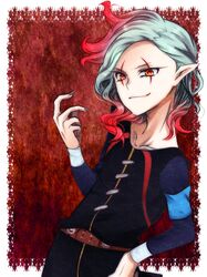  1boy armband collarbone fang fingernails inazuma_eleven_(series) inazuma_eleven_go inazuma_eleven_go_chrono_stone long_fingernails long_hair male multicolored_hair pointy_ears redhead solo two-tone_hair vamp_time vanfeny_vamp vanfeny_vamp_(mixi_max_v_idenshi) 