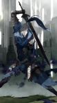  armor artorias_the_abysswalker dark_souls injury shadow solo sword weapon yuu_(yu1you2iu3) 