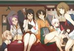  6+girls akagi_(kantai_collection) character_request hiryuu_(kantai_collection) hyuuga_(kantai_collection) jun&#039;you_(kantai_collection) kantai_collection maya_(kantai_collection) multiple_girls murasame_(kantai_collection) shaved_ice tokiwa_mmm yura_(kantai_collection) 