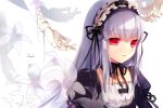  1girl doll_joints flower lips long_hair red_eyes rozen_maiden silver_hair solo suigintou tukino_(panna) 