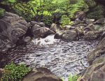  artist_name colored_pencil_(medium) dated grass landscape no_humans original photorealistic realistic rock ryota884 scenery traditional_media water 