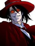  1boy ab00 alucard_(hellsing) black_hair hat hellsing red_eyes solo sunglasses 