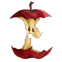  1girl absurdres apple bad_apple!! bitten_apple blending food food_bite fruit hakurei_reimu highres holding holding_food holding_fruit nonsense_envy simple_background solo touhou white_background 