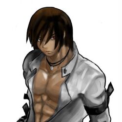  1boy brother brown_hair light_skinned_male m.u.g.e.n muscular_male nao nao_kof red_eyes solo taito 