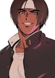  beniazumaru brown_hair dark-skinned_male happy_male kusanagi m.u.g.e.n muscular_male red_eyes 