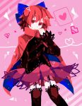  1girl artist_request bow cape heart red_eyes redhead sekibanki short_hair smile touhou 