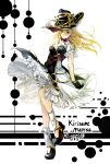  1girl alternate_costume artist_name blonde_hair character_name dated dress fancybetty gloves hat kirisame_marisa legs signature tagme touhou witch_hat yellow_eyes 