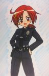  1girl duplicate hino_akane_(smile_precure!) holster kakeru_(msjatl80) los_angeles_police_department necktie police police_uniform precure smile_precure! tagme uniform 