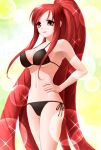  1girl amane_satsuki bikini cure_ace dokidoki!_precure long_hair madoka_aguri precure red_eyes redhead solo swimsuit 