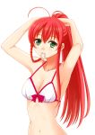  1girl bikini braid green_eyes hataraku_maou-sama! long_hair ookawa_wataru ponytail redhead swimsuit yusa_emi 