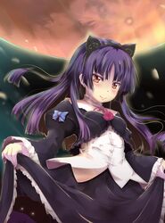  absurdres animal_ears black_hair cat_ears dress dress_lift gokou_ruri gothic_lolita highres lolita_fashion long_hair ore_no_imouto_ga_konna_ni_kawaii_wake_ga_nai red_eyes takane_yuu 