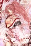  baiken breasts cleavage guilty_gear japanese_clothes kimono pink pink_hair smile 