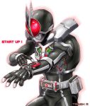  1boy antennae armor belt english huujyu kamen_rider kamen_rider_555 kamen_rider_faiz male mask red_eyes solo 