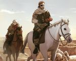  50yen afghanistan desert eyepatch horse metal_gear metal_gear_solid_v naked_snake revolver_ocelot riding scarf spoilers tagme 