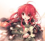  1girl long_hair red_eyes redhead school_uniform serafuku shakugan_no_shana shana sword tachitsu_teto trench_coat weapon 