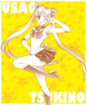  1girl bishoujo_senshi_sailor_moon blush carnelian character_name double_bun elbow_gloves gloves long_hair looking_at_viewer open_mouth pleated_skirt sailor_moon skirt solo tsukino_usagi twintails very_long_hair wink 