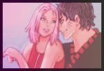  1boy 1girl artist_request female haruno_sakura male naruto_shippuden pink_hair uzumaki_naruto 