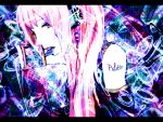  1girl highres long_hair megurine_luka meola multicolored_eyes pink_hair solo vocaloid 