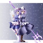  bloomers boots dual_persona gloves hat lavender_hair letty_whiterock polearm purple_eyes saturnon short_hair snow touhou trident violet_eyes weapon 