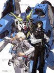  black_hair blonde_hair glasses grave_violento gundam gundam_00 gundam_00p hixar_fermi long_hair mecha rasiel sefer 