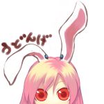  bunny_ears nanaran pink_hair rabbit_ears red_eyes reisen_udongein_inaba stare touhou translated 