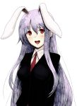  animal_ears bunny_ears formal hiroya hiroya_juuren long_hair purple_hair red_eyes reisen_udongein_inaba suit touhou 
