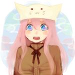  animal_hat bad_id blush cat_hat cathat hat htt long_hair megurine_luka megurine_luka_(toeto) pink_hair solo toeto_(vocaloid) vocaloid 