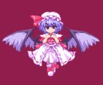  lowres pixel_art remilia_scarlet simple_background solo touhou wings 