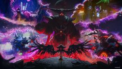 2204design 4boys absurdres biolizard black_doom demon_horns devil_doom doom&#039;s_eye_(sonic) doom_wings gloves highres horns mechanical_arms mephiles_the_dark metal_overlord metal_sonic multiple_boys red_eyes robot shadow_the_hedgehog shoes sonic_(series) sonic_generations sonic_x_shadow_generations violet_eyes white_gloves white_shoes wings yellow_eyes