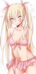  1girl bikini blonde_hair blue_eyes kochi long_hair original solo swimsuit twintails 