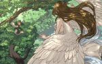  angel_wings black_cat_(elona) dress ehekatl_of_luck elona god goddess kumiromi_of_harvest rueken sash tree wings 