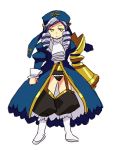  1girl boots cravat dlanor_a_knox drill_hair em_crazy garter_straps hat leotard purple_hair umineko_no_naku_koro_ni yellow_eyes 