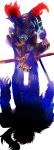  blue_hair claws dual_persona fate/kaleid_liner_prisma_illya fate/stay_night fate_(series) gae_bolg lancer neon_trim polearm silhouette spear velvelumpileuspil weapon wolf 