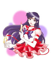  absurdres bishoujo_senshi_sailor_moon bishoujo_senshi_sailor_moon_stars black_hair bow bowtie brooch burning burning_paper choker circlet collarbone earrings elbow_gloves fire gloves highres hino_rei jewelry layered_skirt lips long_hair ofuda pink_skirt pleated_skirt puffy_short_sleeves puffy_sleeves purple_bow purple_bowtie red_brooch red_sailor_collar red_skirt sailor_collar sailor_mars sailor_senshi sailor_senshi_uniform short_sleeves skirt smile star_(symbol) star_brooch star_choker star_earrings super_sailor_mars_(stars) swept_bangs very_long_hair violet_eyes wheather white_gloves yellow_star 