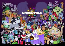  aaron_(undertale) absolutely_everyone alphys animal_ears anniversary annoying_dog antlers armor asgore_dreemurr astigmatism_(undertale) bear_ears big_mouth bird_that_carries_you_over_a_disproportionately_small_gap black_hair blue_jacket blue_shirt boots bratty_(undertale) brown_hair burgerpants business_manticore catty_(undertale) character_request charles_(undertale) chilldrake clam_girl_(undertale) clam_guy_(undertale) cloak colored_skin commentary_request copyright_logo diamond_boy_1 diamond_boy_2 diamond_receptionist dog dog_boy dog_ears dog_girl dogamy dogaressa doggo_(undertale) dress_lion drunk_bun dummy_(undertale) endogeny everyone eyepatch ficus_licker final_froggit fins fish_girl fish_receptionist frisk_(undertale) froggit fuku_fire furry furry_female furry_male gaster_follower_1 gaster_follower_2 gaster_follower_3 gerson_boom gift_bear glyde_(undertale) goat_boy goat_girl goat_horns goner_kid greater_dog grillby gyftrot hand_receptionist head_fins heart heats_flamesman highres hood hooded_cloak horns ice ice_cap ice_cube ice_wolf inn_keeper_(undertale) jacket jerry_(undertale) knight_knight_(undertale) lemon_bread lesser_dog library_lizard library_loox loox loren_(undertale) madjick memoryhead mettaton mettaton_ex migosp moldbygg moldsmal monster_kid_(undertale) mouse_ears mtt_resort_janitor muffet muffet&#039;s_pet napstablook newspaper_editor_1 nice_cream_guy omotimoti55 oni_(undertale) onionsan politics_bear punk_hamster pyrope_(undertale) rabbit_boy rabbit_ears rabbit_girl rabbit_girl_(undertale) rabbit_kid_(undertale) ragel_(undertale) reaper_bird red_bird_(undertale) red_boots red_demon_(undertale) red_scarf reptile_girl river_person_(undertale) royal_guard_01_(undertale) royal_guard_02_(undertale) sad_dragon scared_donut_guy scarf scarf_mouse shirt short_hair shyren skateboard_girl_(undertale) snowdin_shopkeeper snowdrake snowdrake&#039;s_father snowdrake&#039;s_mother snowman snowman_(undertale) so_sorry_(undertale) striped_clothes striped_shirt temmie toriel tsunderplane undertale undyne utdr_(toby_fox) vegetoid vulkin w.d._gaster whimsalot whimsun white_shirt woshua yellow_skin 