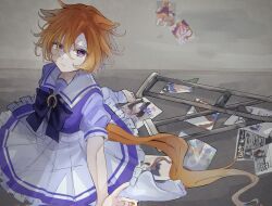  admire_vega_(umamusume) animal_ears bandaged_leg bandages cape crown crutch grass_wonder_(umamusume) highres horse_ears horse_girl horse_tail mia_umauma mini_crown orange_hair orange_tail pink_cape pink_crown school_uniform silence_suzuka_(umamusume) special_week_(umamusume) t.m._opera_o_(umamusume) tail tracen_school_uniform two-tone_skirt umamusume umamusume:_beginning_of_a_new_era umamusume:_road_to_the_top 