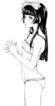  1girl bikini bow doku_sasori gokou_ruri hair_bow long_hair monochrome ore_no_imouto_ga_konna_ni_kawaii_wake_ga_nai swimsuit 