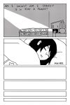  1girl bed closed_eyes comic english glasses glasses_removed greyscale lamp monochrome omocat original sleeping solo 