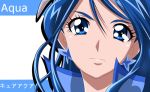  1girl blue_eyes blue_hair character_name cure_aqua earrings face haru_(nature_life) jewelry long_hair magical_girl minazuki_karen precure serious solo yes!_precure_5 